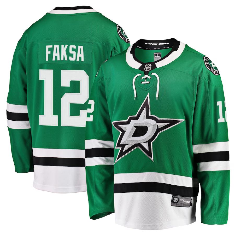 Men Dallas Stars #12 Radek Faksa Fanatics Branded Kelly Green Breakaway NHL Jersey
